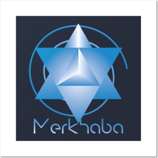 Blue Merkhaba Symbol Posters and Art